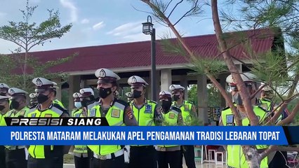Polresta Mataram Gelar Apel Pengamanan Di Pantai Loang Baloq
