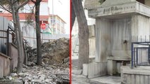Beşiktaş'ın ortasındaki tarihi Hamidiye Çeşmesi inşaat nedeniyle izinsiz yıkıldı
