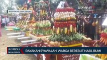 Rayakan Syawal, Warga Berebut Gunungan Hasil Bumi