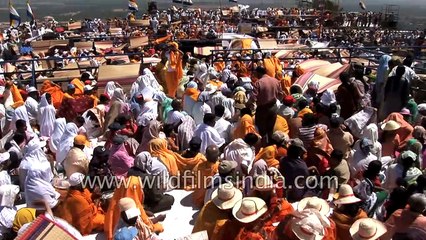Bahubali puja during Mahamastak Abhisheka Festival - Karnataka