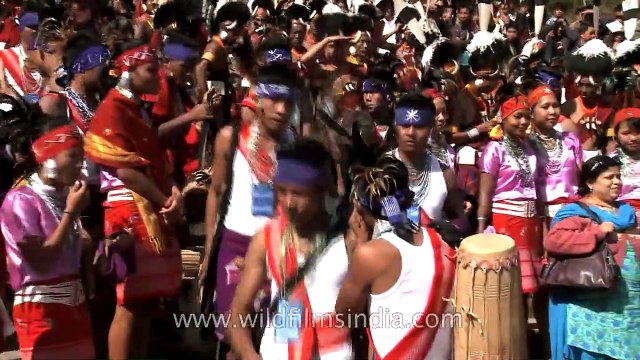 Garo tribe in traditional attire at Nagaland Hornbill festival 2012