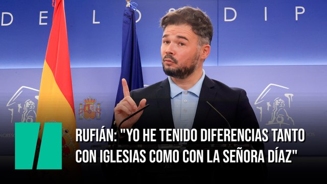 Gabriel Rufián: Yo he tenido diferencias tanto con Iglesias como con la señora Yolanda Díaz