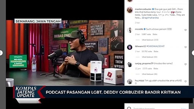 Podcast Pasangan LGBT Deddy Corbuzier Banjir Kritikan