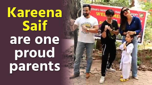 Kareena Kapoor and Saif Ali Khan are one proud parents as Taimur receives yellow belt in Taekwondo