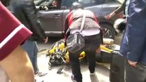 Elazığ'da otomobil ile motosikletin çarpıştığı kazada, motosiklet sürücüsü yaralandı