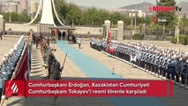 Cumhurbaşkanı Erdoğan, Kazakistan Cumhurbaşkanı Tokayev’i resmi törenle karşıladı.