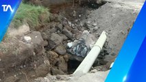 Fuertes precipitaciones causaron colapso de una de las vías de San Antonio de Pichincha