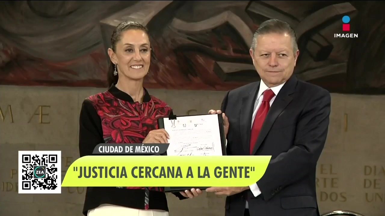 Sheinbaum y SCJN firman convenio "Por una justicia cercana a la gente"
