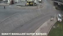 Gaziantep'teki bazı trafik kazaları güvenlik kameralarınca kaydedildi
