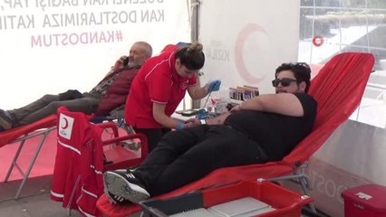 Aksaray'da Kızılay'ın "Kan Dostum" projesine destek devam ediyor