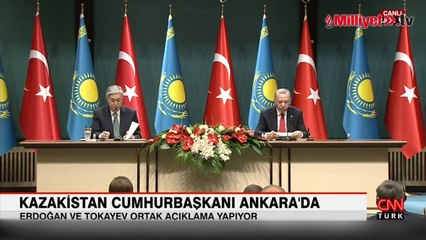 Kazakistan liderinden Türkiye'ye tarihi ziyaret! Erdoğan'dan önemli mesajlar...
