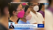 VP Leni Robredo at mga tagasuporta, dumalo sa misa sa Metropolitan Cathedral | Saksi