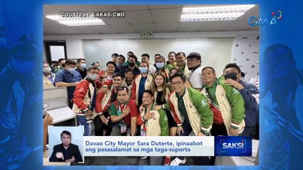 Davao City Mayor Sara Duterte, ipinaabot ang pasasalamat sa mga taga-suporta | Saksi