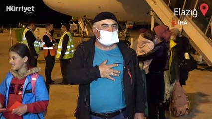 Ukrayna’dan tahliye eden Ahıska Türkleri Elazığ’a getirildi