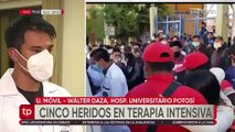 Potosí: Cinco universitarias permanecen en terapia intensiva y dos pasaron a terapia intermedia