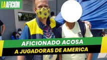Exhiben a aficionado que supuestamente acosa a jugadoras del América en Coapa