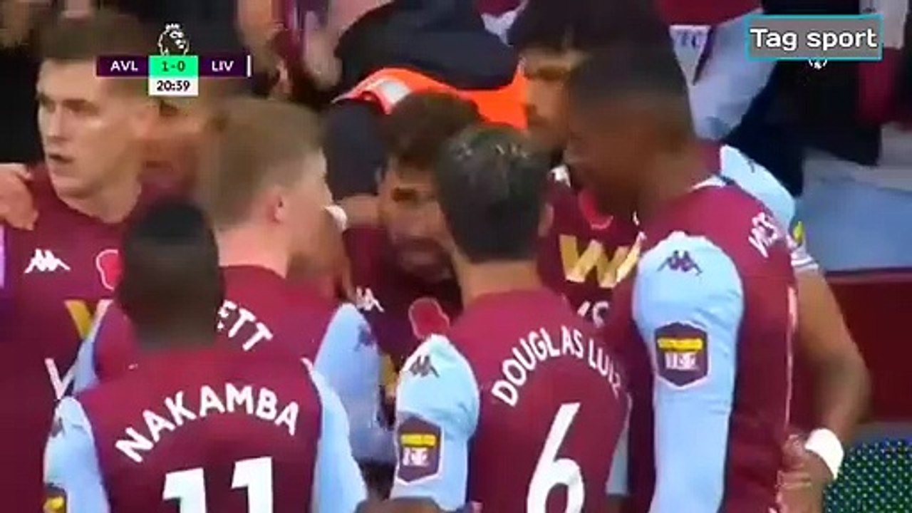 ملخص مباراة ليفربول واستون فيلا اليوم 1_1 مباراة قويه