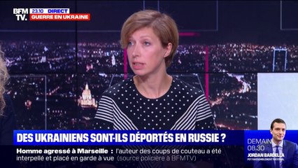 Pour la porte-parole du Quai d’Orsay, il n'y a "pas de confirmation à ce stade" que des Ukrainiens aient été déportés en Russie