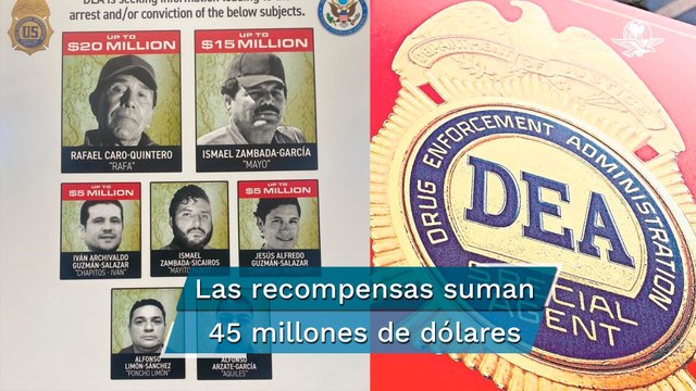 La DEA va por el Cártel de Sinaloa, con póster anuncia recompensas millonarias