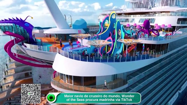 Maior navio de cruzeiro do mundo, Wonder of the Seas procura madrinha via TikTok