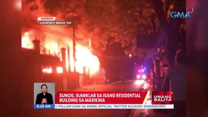 Sunog, sumiklab sa isang residential building sa Marikina | UB