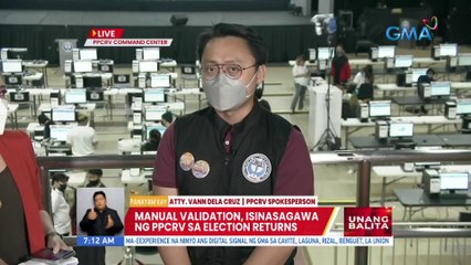 Manual validation, isinasagawa ng PPCRV sa election returns | UB