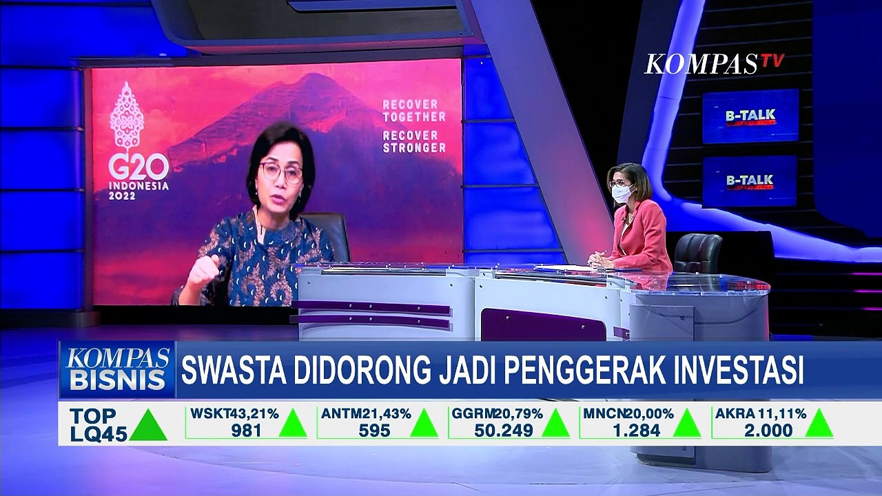 Menteri Keuangan, Sri Mulyani Dorong Swasta Jadi Penggerak Investasi untuk Pemulihan Ekonomi