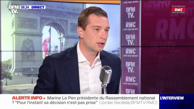 Jordan Bardella occupera la présidence du Rassemblement national jusqu'au 10 septembre, au moins