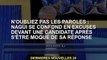 N'oubliez pas les paroles : Nagui s'excuse auprès de la candidate après avoir teasé sa réponse