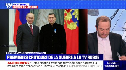 Guerre en Ukraine: les premières voix discordantes s'expriment à la télévision russe