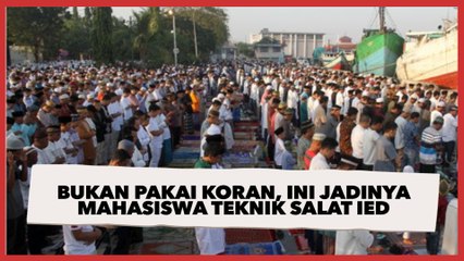 Bukan Pakai Alas Koran, Begini Jadinya saat Mahasiswa Teknik Salat Ied