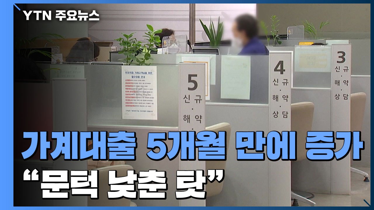 은행 가계대출, 5개월 만에 증가..."대출 문턱 낮춘 탓" / YTN