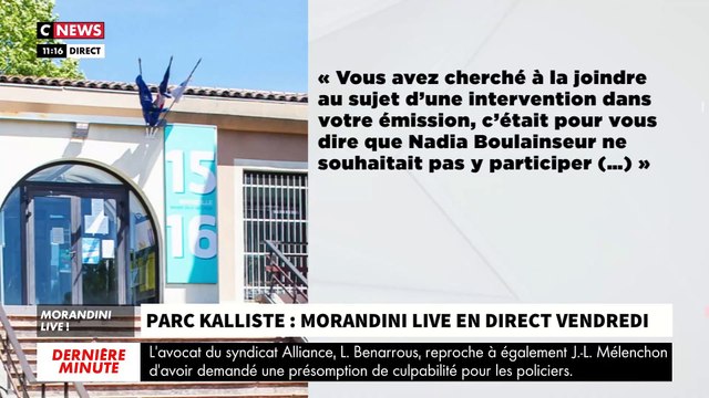 Morandini Live au parc Kalliste à Marseille: Le coup de gueule de Jean-Marc Morandini contre les élus qui refusent de venir vendredi en direct estimant le problème réglé ! - VIDEO