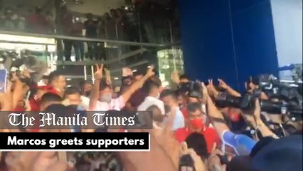 WATCH: Marcos greets supporters