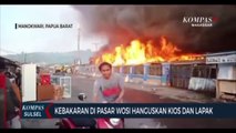 Kebakaran Di Pasar Wosi Hanguskan Kios Dan Lapak