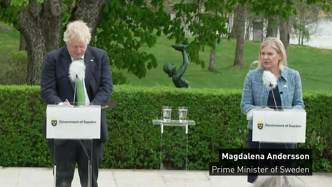 Johnson and Swedish PM sign security declaration