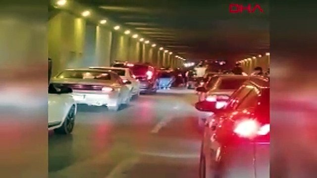 Asker uğurlamasında tüneli kapatıp havaya ateş açtılar