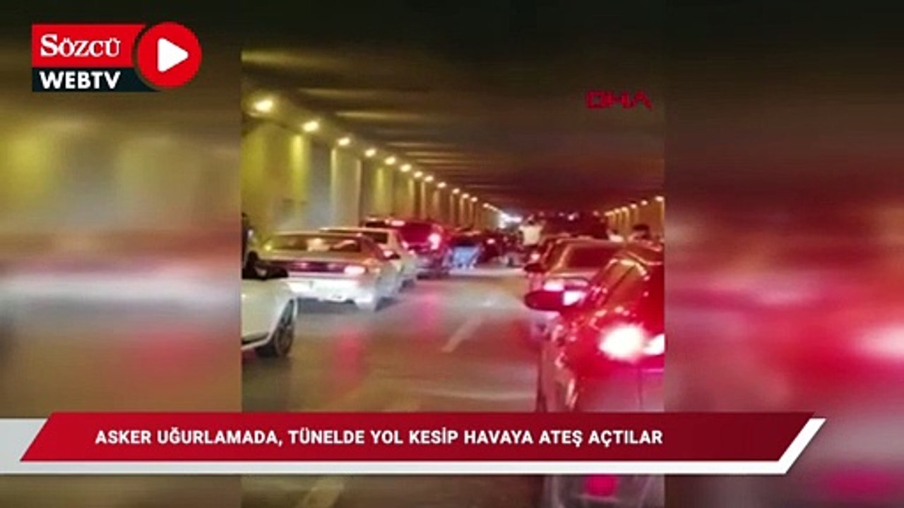 Asker uğurlamada, tünelde yol kesip ateş açtılar