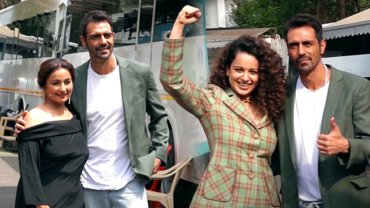 Kangana Ranaut, Arjun Rampal On The Sets Of The Kapil Sharma Show To Promote Dhaakad