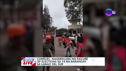 Comelec, nagdeklara ng failure of elections sa 14 na barangay sa Lanao del Sur | News Live