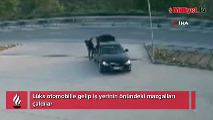 Lüks otomobille mazgalları çaldılar
