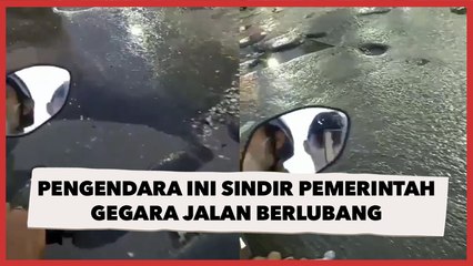 Tak Kunjung Diperbaiki, Pengendara ini Sindir Pemerintah Gegara Jalan Berlubang