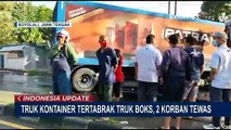 Kecelakaan Maut! Truk Kontainer Tertabrak Truk Boks, Dua Korban Tewas