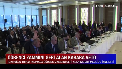Meclisten geçen 'öğrenci ulaşım kartlarına indirim' kararına İmamoğlu'ndan veto