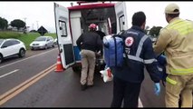 Motociclista fica ferido em acidente na rodovia BR-277, em Cascavel