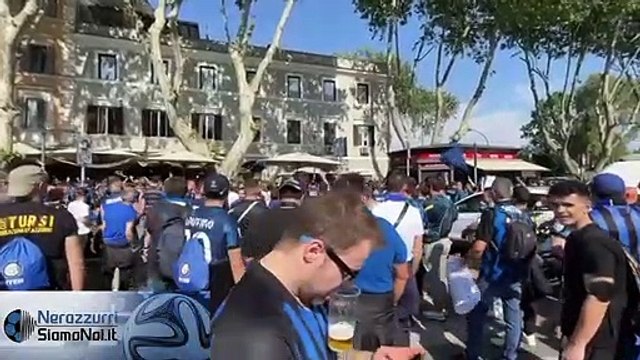 I tifosi dell'Inter a Roma a poche ora dal fischio d'inizio della finale di Coppa Italia contro la Juventus