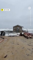Severe Flooding Causes Homes in Outer Banks to Collapse