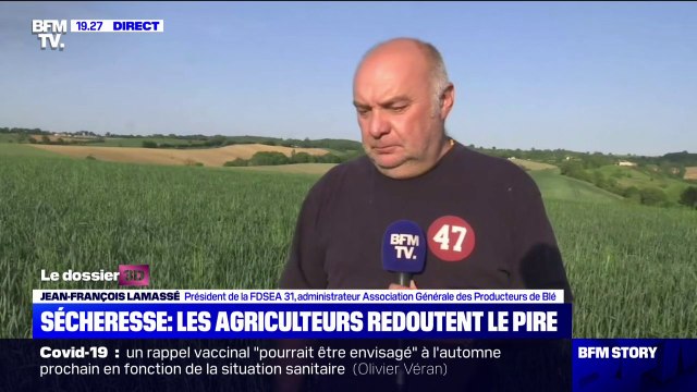Face à la sécheresse, ce producteur de blé s'attend à 30 à 40% de pertes