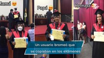 Felicidad por partida triple: se gradúan madre, padre e hija en peculiar ceremonia