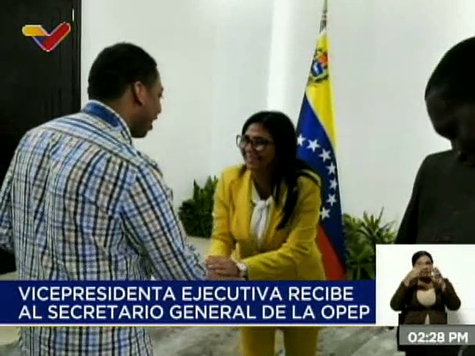 Vicepdta. Delcy Rodríguez sostiene reunión con el Secretario General de la OPEP Mohammad Barkindo